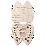 Mogoko Tooth Box Wooden Baby Save Milk Teeth Lanugo Hair Wood Storage BoxCute Wood Baby Teeth Storag