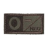 ベルクロワッペン　パッチ　血液型　褐色　Ａ＋　Ｂ＋　ＡＢ＋　Ｏ＋　Ａ－　Ｂ－　ＡＢ－　Ｏ－ (Ｏ－)