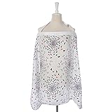 hannah 授乳 ケープ ポンチョ カバー 軽い ガーゼ 生地 大きめ 大判 おでかけ (リトルバード)