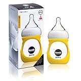 Joovy Boob Glass Bottle and Sleeve, Yellow, 5 Ounce by Joovy