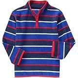 クレイジーエイト Crazy 8/ ストライプマイクロフリースプルオーバー ブルー トップス長袖Tシャツ XL【並行輸入】