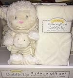 Little Miracles Cuddle Up Gift Set: Baby Blanket + Plush + Rattle (Ivory) by Little Miracles