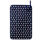 赤ちゃんにやさしい安心おむつ替えマット（日本製） 防水　コンパクト収納　出産祝い　おしゃれヨットでバカンスの旅(スケアー地・ネイビー)　B0803400　日本製