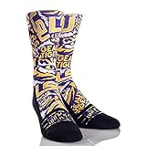 NCAA LSU Tigers大学カスタムアスレチッククルーソックス パープル