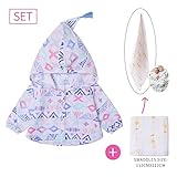 赤ちゃん 日焼け止め キッズ ガーゼ 冷房対策 エアコン 室内 長袖 好評 軽量 薄手 安心な綿100% (幾何柄　60)