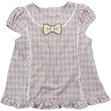 【秋冬物】(日本製) Pample Mousse(パンプルムース) アーガイルJQリボン付きチュニック 80cm /PP NO.DP-53101