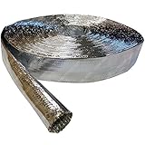 アルミコーティンググラスファイバー熱反射Sleeving – 50 ft 10mm (0.4") BS-J-AFRS-010-25