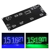 LEDクロックキット コンパクト DIY デジタルLEDクロックキット 電子DIYクロックキット 温度プロンプト付き アクリル外観 5Vパッチデジタルラティス 電子時計DIY部品パーツ