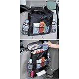 Oustore Car Seat Back Organizer,Multi-Pocket Travel Storage Bag Cool Wrap Bottle Bag/Mesh Pockets ,F