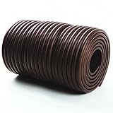 ベビーガード 6mセット(1m×6ヶセット)【12m分の両面テープ付】　コーナーガード/コーナークッション/ベッドガード　ふわっとガード (ダークブラウン)