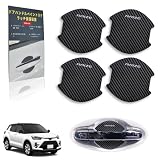 【マグネット式 】 SUVVNE ライズ ドアハンドルプロテクター RAIZE ドアハンドル プロテクター 車用 マグネット吸着式 取り付け簡単 すり傷防止 カーボンドアノブ ガード ドアハンドル 傷防止 保護フィルム 車用品 自動車用 アクセサリー 日本語説明書付き 4枚セット