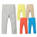 ベビー服 男の子 女の子 ロング スキニー パンツ ストレッチ 無地 男児 女児 (4.ブルー/90cm)