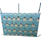 ベビーベッド 収納 可愛い 小物入れ おもちゃ収納袋 お風呂収納袋 吊り袋 55*60cm 子供部屋収納 hibote ペンギン