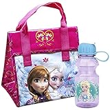 Zak! Designs Insulated Lunch Bag and 14 oz. Tritan Water Bottle with Elsa and Anna from Frozen, Reus