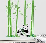 保育ルーム、パンダ愛竹のための内装取り外し可能なビニールの壁飾りシール壁画ポップ