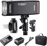 【Godox正規代理】Godox AD200Pro ポケットフラッシュ フラッシュヘッド付き スピードライト/裸電球 GN52 GN60 2.4G 1 / 8000s HSS 200W（ニコンソニー富士フイルムオリンパスパナソニックペンタックスキヤノンEOSカメラに対応） [並行輸入品]