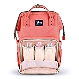 OFUN　マザーズバッグ ママバッグ 大容量 ママ旅行用バッグ 多機能旅行用バッグ 防水 ママリュック ハンドバッグ ピンク