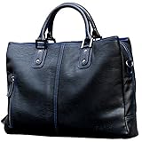 【ディアブロ】 DIABLO ビジネスバッグ メンズ 2WAY 大容量 牛革 ショルダーバッグ【KA-2100】 (ブラック×ブルー)