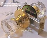 A Perfect Replica of the 12 Point Depression Crystal & POLISHED BRASS PASSAGE DOOR KNOB set. Now at 