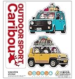 [ＡＯＺＯＲＡＧＥＡＲ] ゆるキャン△テントにも貼れるステッカー ～車でキャンプ編～（台紙サイズ16㎝×18㎝）オレフィン 白