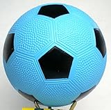 【マイカラーボール】 カラーサッカーボール 凹凸アリ 6インチ 水色 6個セット
