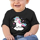 雲の上のユニコーン子供服 ベビーTシャツ 半袖 男の子 女の子 クルーネック カジュアル