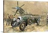 ピーター・ミラープレミアムシックラップキャンバス壁アート印刷題名Bentley and Spitfire 36" x 24" 1933623_24_36x24_none