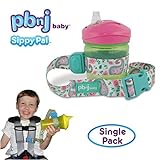 PBnJ Baby SippyPal Sippy Cup Holder Strap Leash Tether (1 Green Paisley) by PBnJ Baby