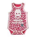 MONICA BABY BLUE ベビー ロンパース スカル MONICA Skull ひょう柄ロンパース 70cm サイズ ピンク コットン ポリエステル 2111517017
