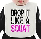 Drop It Like A Squat Slogan ネクタイを有する有機ビブ Medium