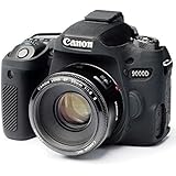 DISCOVERED イージーカバー Canon EOS 9000D用　カメラカバー ブラック 液晶保護フィルム付