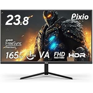 Pixio PX243 ゲーミングモニター 23.8インチ FHD VA 165Hz 1ms 2年保証 30日間返品保証