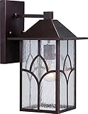 Nuvo Lighting 60/5642 Stanton Medium One Light Wall Lantern 100-watt A19 Outdoor Porch and Patio Lig