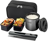 タイガー 魔法瓶 保温 弁当箱 ステンレス ランチ ジャー 茶碗 約 2.3 杯分 ポーチ付き ブラック LWY-E461-K Tiger