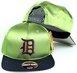 MLB American Needle BaBombサテンオリーブ限定版調節可能なスナップバック帽子( Detroit Tigers )