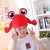 カニキャップ 帽子 かぶりもの コスプレ小道具 ハロウィン アニマル クリスマス 面白いハット 着ぐるみキャップ 手軽に変身 被り物 イベント パーティー 面白い 撮影道具