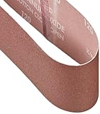 Norton 07660702065 Portable Abrasive Belt, Cotton Fiber Backing, Aluminum Oxide, 24 Length x 3 Width