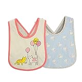 VIYOR ベビー よだれかけ ビブ スタイ 食事用 エプロン 出産祝い女の子 2枚セット