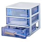 アイリスオーヤマ チェスト テーブルチェスト ホワイト/クリアブルー TQA430