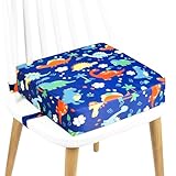 Kugooyi 食事 クッション こども チェアクッション 高さ調節 取り外し可能 クッション ひも付き ウォッシャブル 厚い チェア シート (レザグレー)