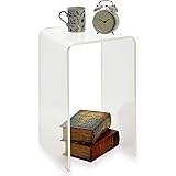 Kuai サイドテーブル 【全3色・3タイプ】 アクリル コ字型 高さ50cm 幅30cm 透明 おしゃれ インテリア (クリア)