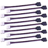 LitaElek 12mm幅SMD 5050 RGBW RGBWW 柔軟なLEDテープライト用5ピンLEDコーナーコネクタケーブル はんだレスLEDストリップライトアダプタ キッチン、キャビネット、寝