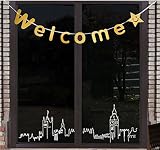 Dream Gate! ガーランド 誕生日パーティー ペーパー 飾り バナー デコレーション 文字 パーティー バースデー プレゼント (Welcome/ゴールド)