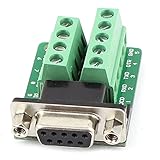 SODIAL(R) RS232 D-SUB DB9メスアダプター-ターミナルコネクターシングル モジュール