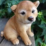 犬の置物 柴犬 おすわり豆柴 １４００ＱＹＬ いぬ イヌ 動物 オーナメント ガーデン オブジェ 庭 雑貨 ガーデニング インテリア マスコット リア