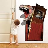 2 では、 3 つのピースの子供室の家の装飾の壁紙子供漫画の赤ん坊の養樹園の部屋のポスターの芸術のための d 恐竜壁ステッカーステッカーを使用して