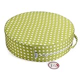 Zicac　座布団　高さが変わるクッション　食事用　5色　円形　星柄　取り外し便利　麻布+密度の高いスポンジ　子供用シートクッション　様々な椅子に適用です　2歳以上キッズにご利用可能 (34x34cm