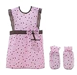 [フラワーズ-3]コットンの子供のエプロンの料理ペインティングスモックキッズアーティストエプロン