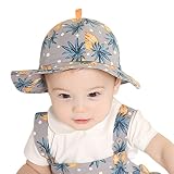 xy fancyベビー用ハット 帽子 つば広 子ども用帽子 幼児用 日焼け防止 日よけ帽子 夏 花柄 パイナップル 可愛い 0-3歳 キャップ 紫外線対策 お出かけ用 夏 秋 春