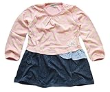 CUTE PARADISE ワンピース 秋冬 長袖 キッズ 女の子 水玉 ドット チュニック デニム 子供服 110cm 【65016】ピンク